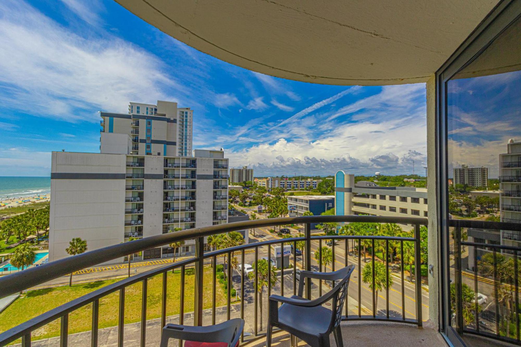 Ocean View Double Suite! Sleeps 4 Meridian Plaza 705 默特尔比奇 外观 照片