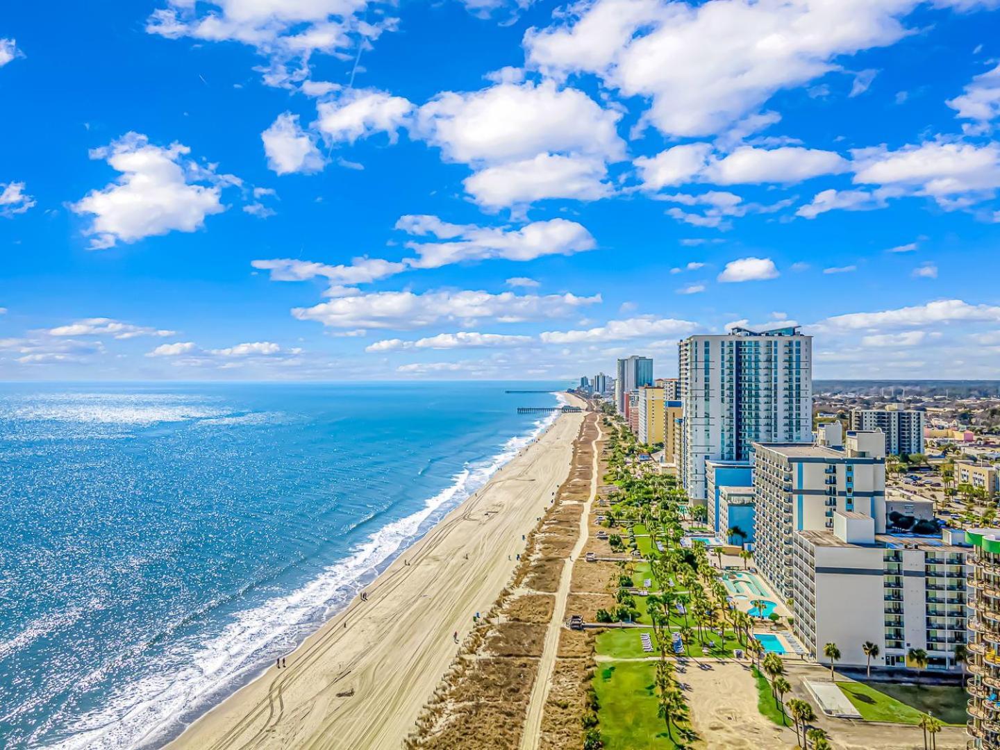 Ocean View Double Suite! Sleeps 4 Meridian Plaza 705 默特尔比奇 外观 照片