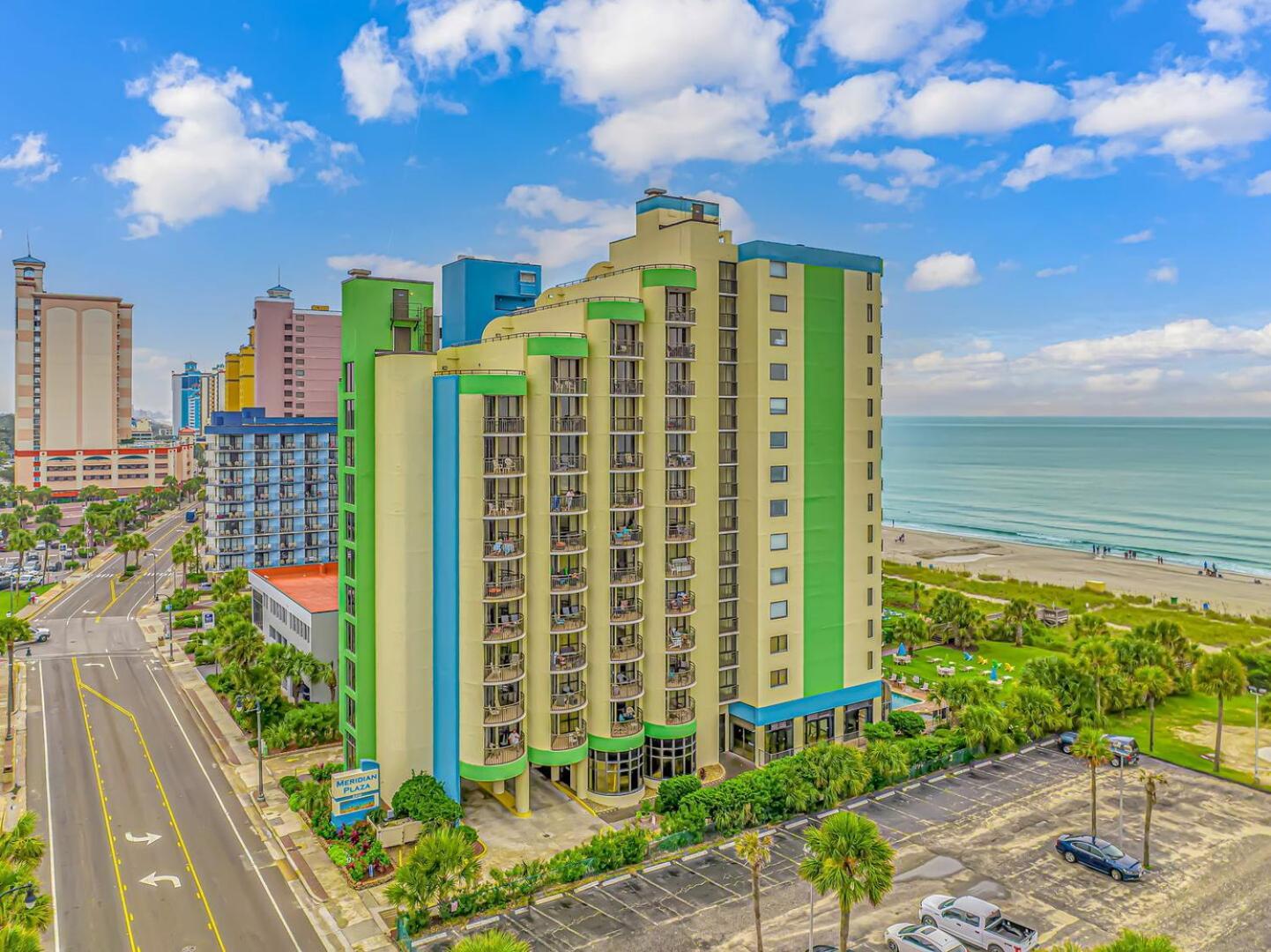 Ocean View Double Suite! Sleeps 4 Meridian Plaza 705 默特尔比奇 外观 照片