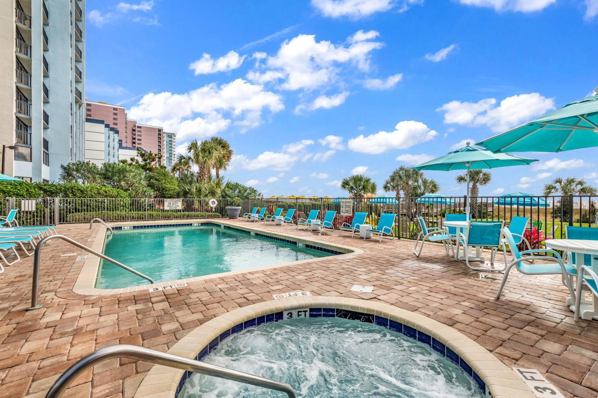 Ocean View Double Suite! Sleeps 4 Meridian Plaza 705 默特尔比奇 外观 照片