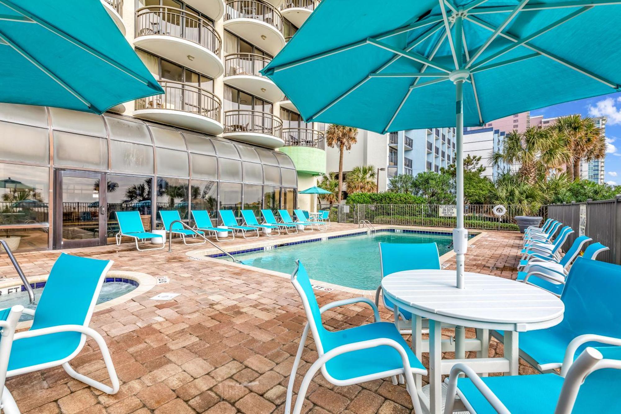 Ocean View Double Suite! Sleeps 4 Meridian Plaza 705 默特尔比奇 外观 照片