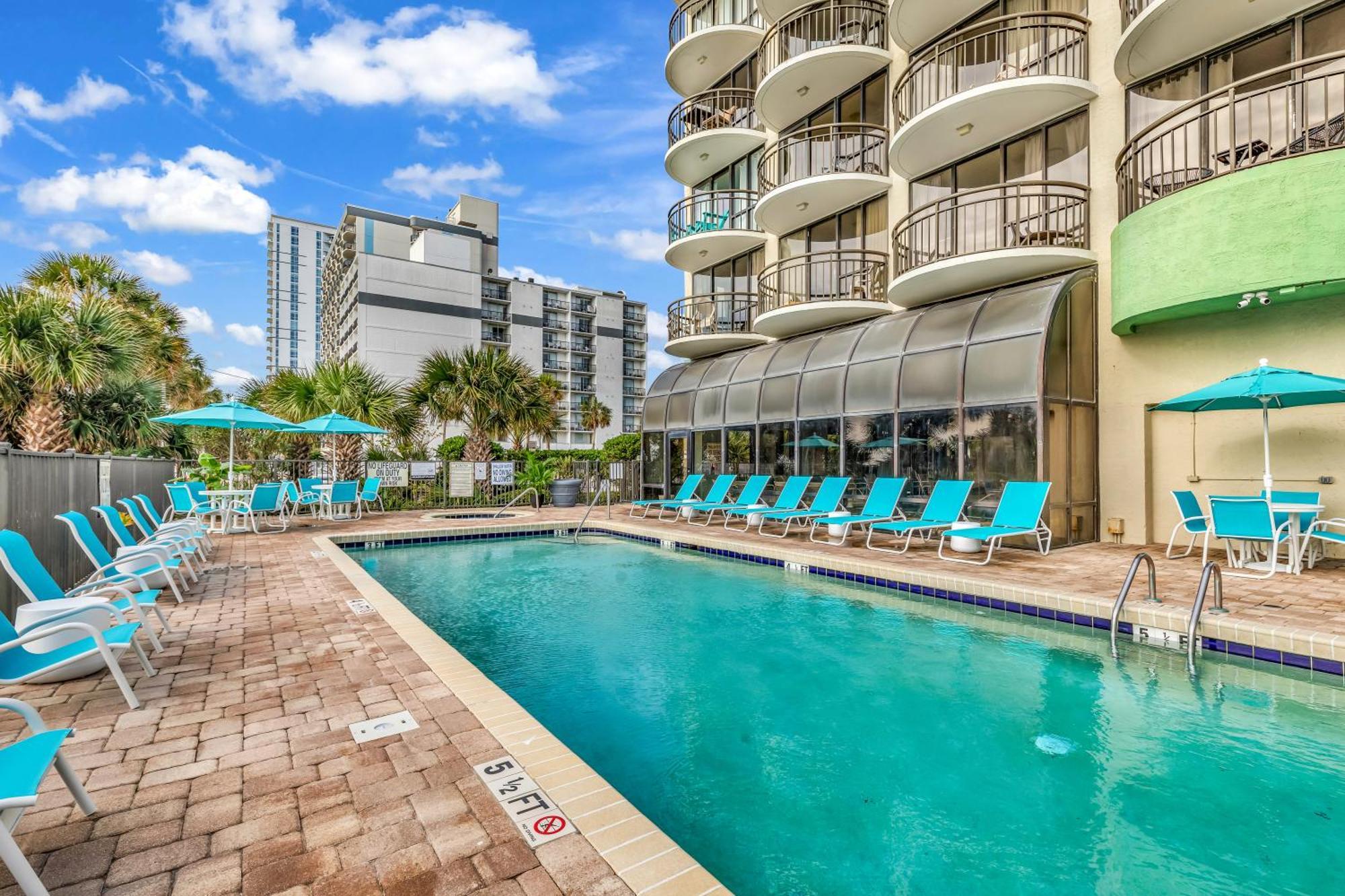 Ocean View Double Suite! Sleeps 4 Meridian Plaza 705 默特尔比奇 外观 照片
