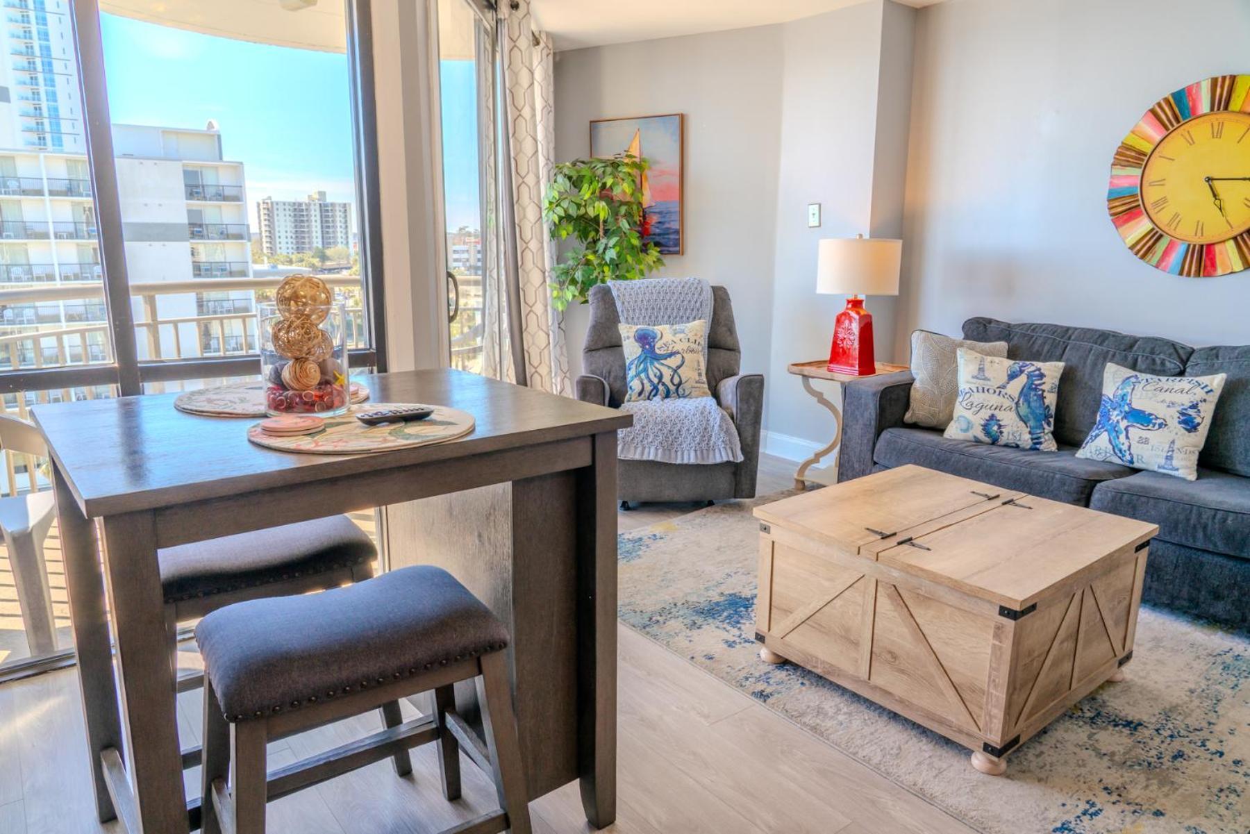 Ocean View Double Suite! Sleeps 4 Meridian Plaza 705 默特尔比奇 外观 照片